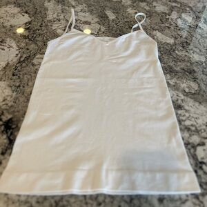 White/Cream Spaghetti Strap Tank Top - Size Small